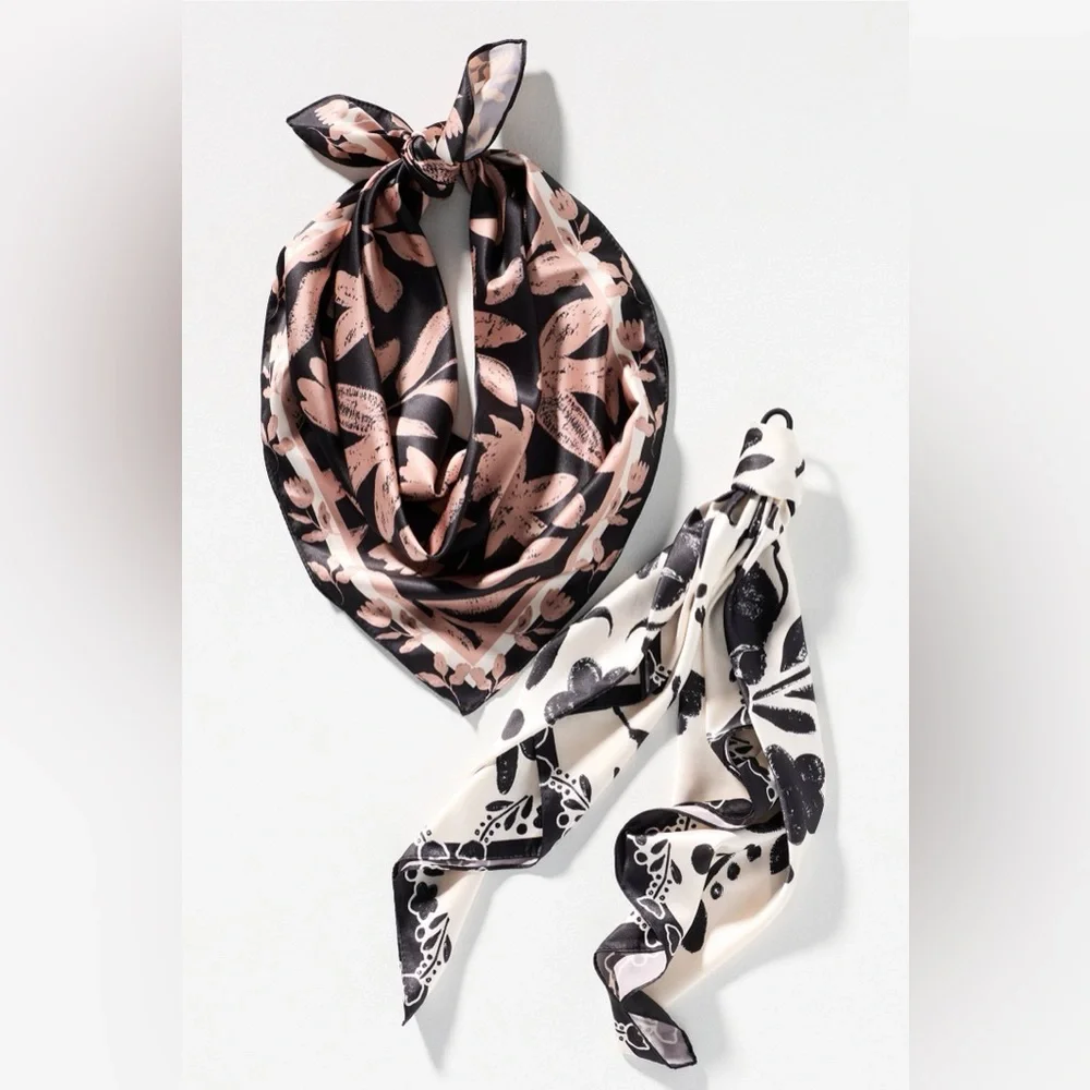 ANTHROPOLOGIE Printed hair scarves